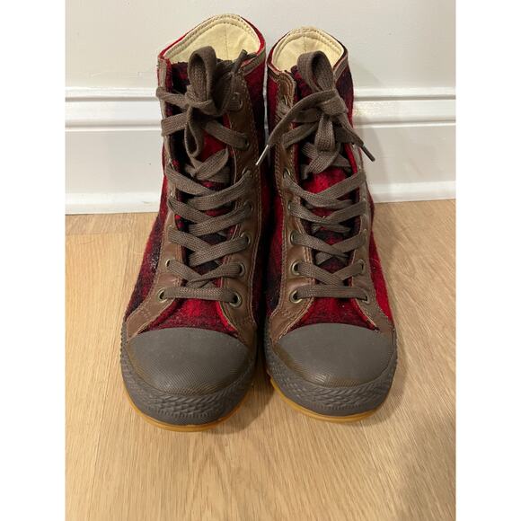 Converse x Woolrich Tall XHI Boots Mens 10Buffalo Plaid High Tops - Picture 2 of 5